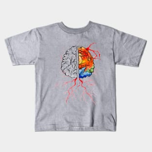 Human brain art Kids T-Shirt